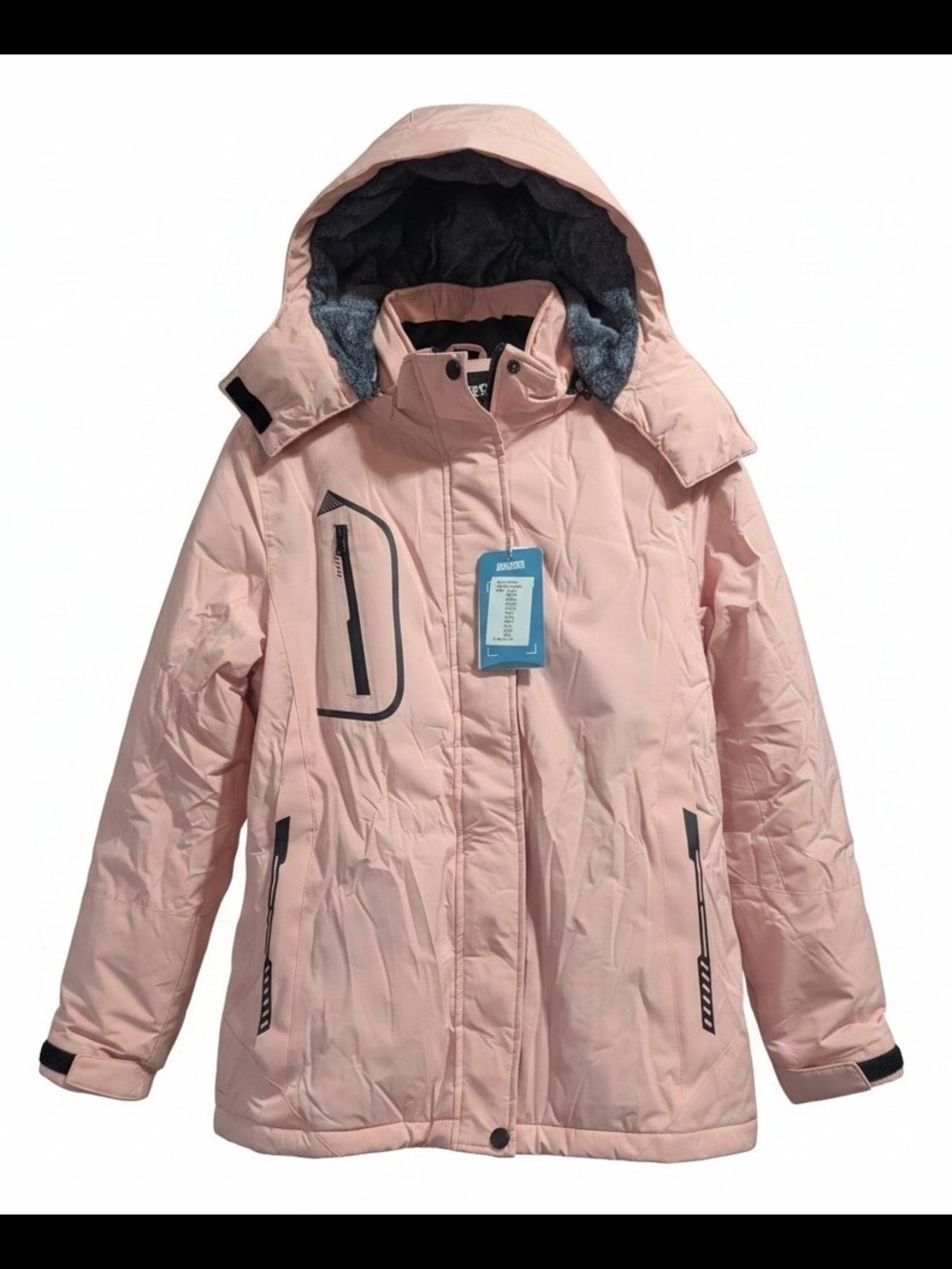 Skieer- Light Pink Hooded Winter Jacket